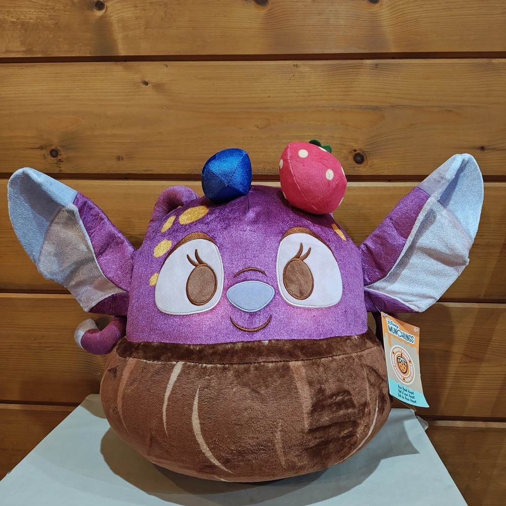 Disney Parks Munchlings Fruity Finds Acai Bowl Lilo & Stitch Angel Plush NWT NEW